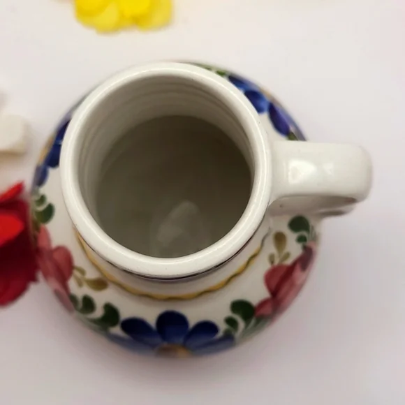 Weschler mini-jug, handmade, handpainted floral, vintage - Picture 5 of 6